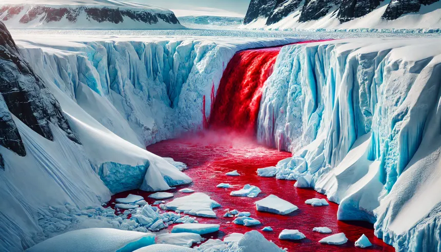 Blood Falls in Antarctica