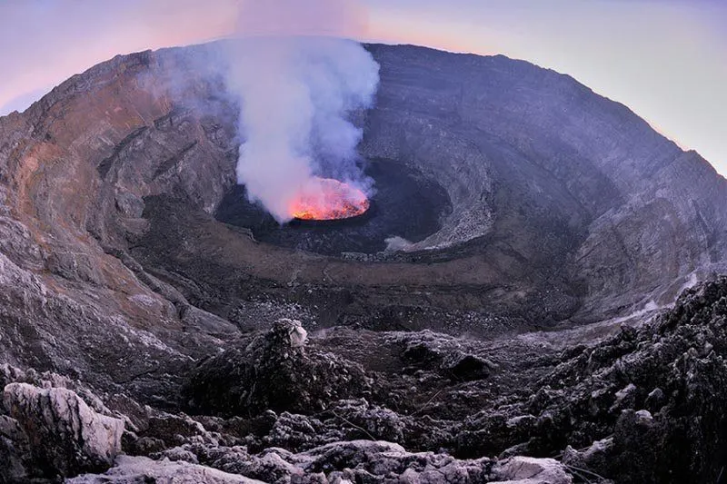 Active Lava Lake of Mount Nyiragongo