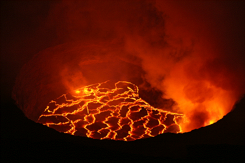 Active Lava Lake of Mount Nyiragongo