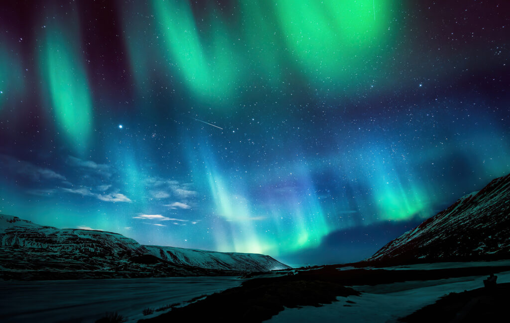 Aurora Lights in the Northern Sky