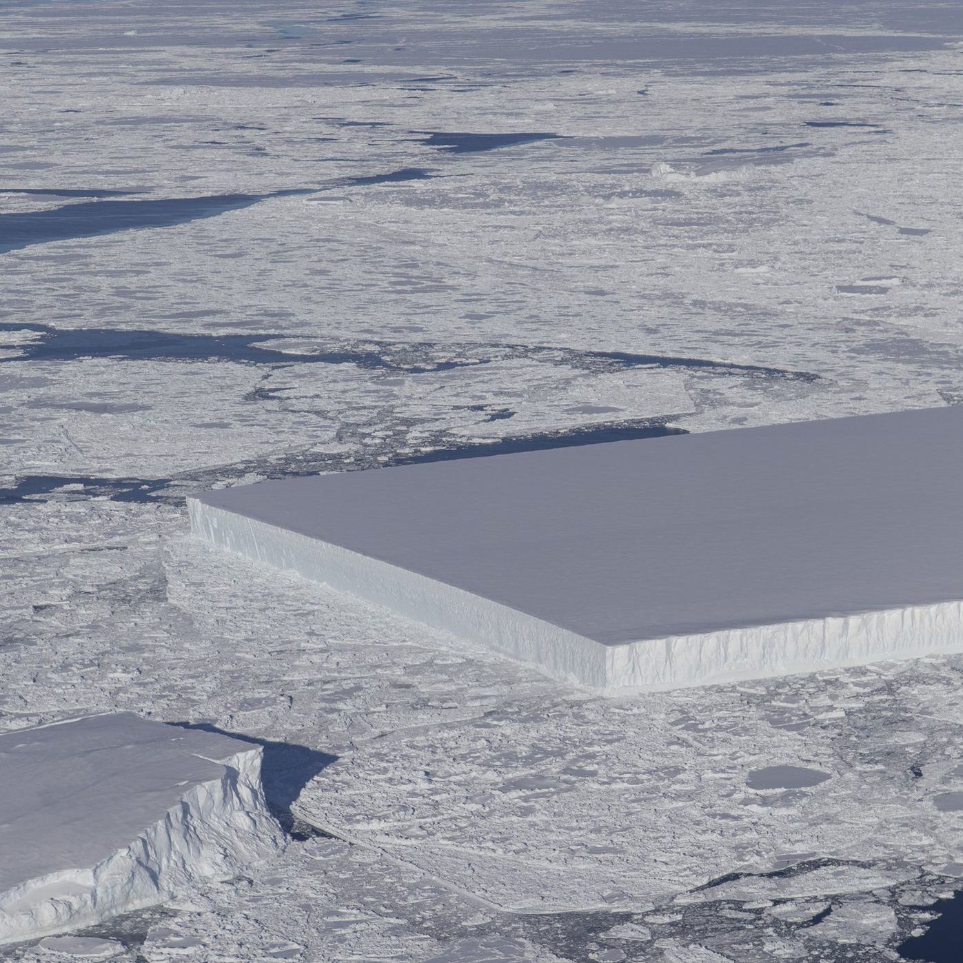 Cube Shaped Iceberg in Antarctica