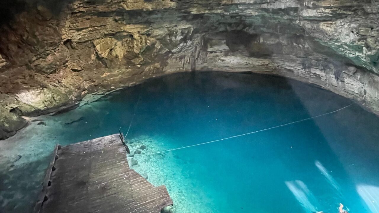 Giant Lake Inside a Cave, Mexico