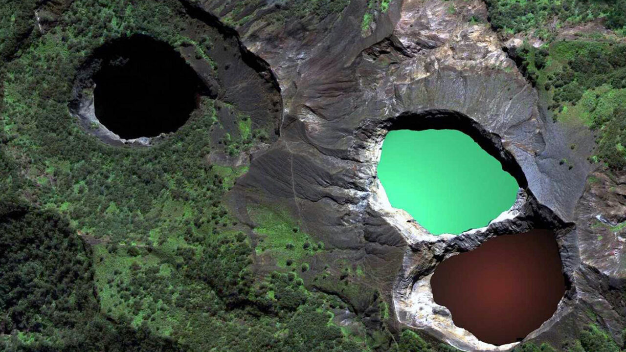 Rainbow-Colored Hot Lakes, Indonesia, The Mystical Kelimutu Crater Lakes