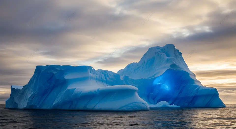 glowing iceberg
