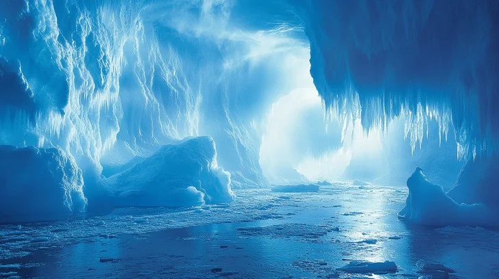 Icebergs with Hidden Caves