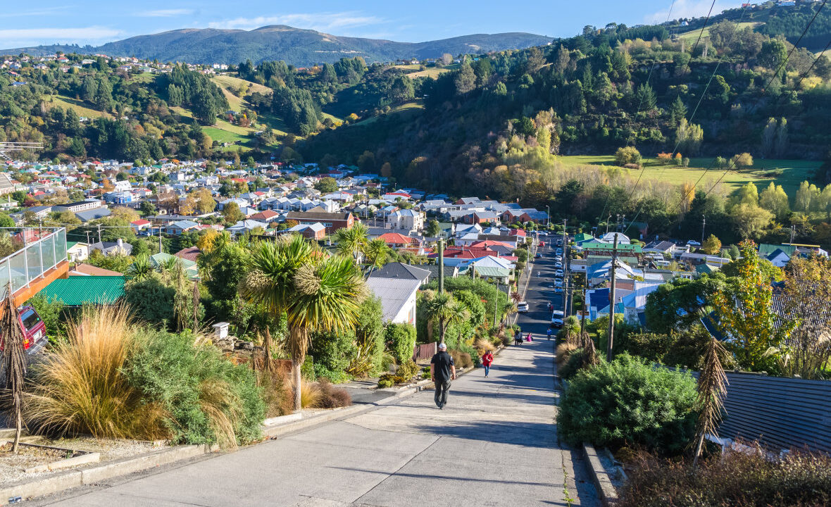 The City with the Steepest Streets, Dunedin, New Zealand and the Famous Baldwin Street